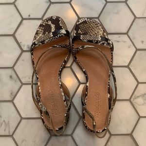 Madewell snake print sandals